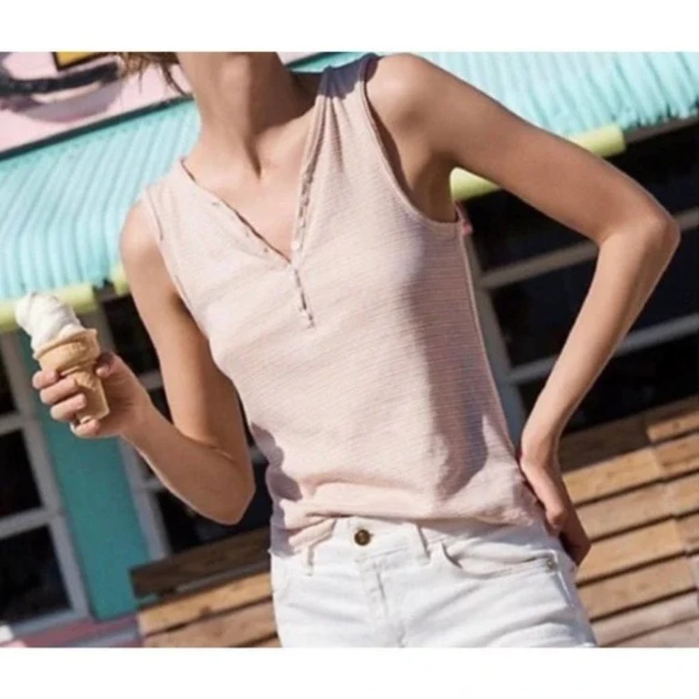 Anthro. Postmark | Enok Striped Henley Tank